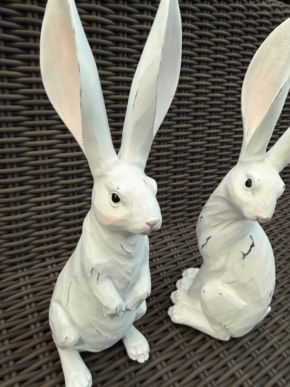 White Decorative Rabbit Figurines - Set of 2 - NWT - Picture 6 of 16